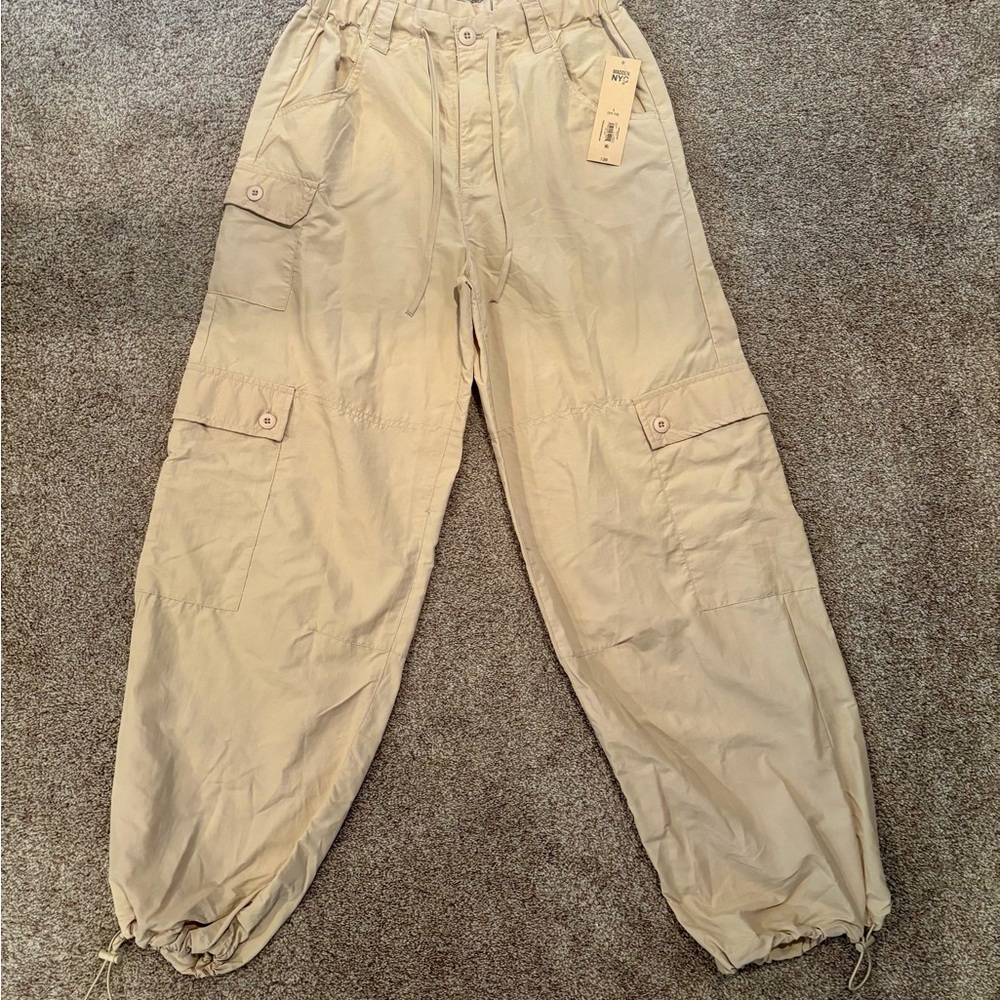 Beige Cargo Pants
